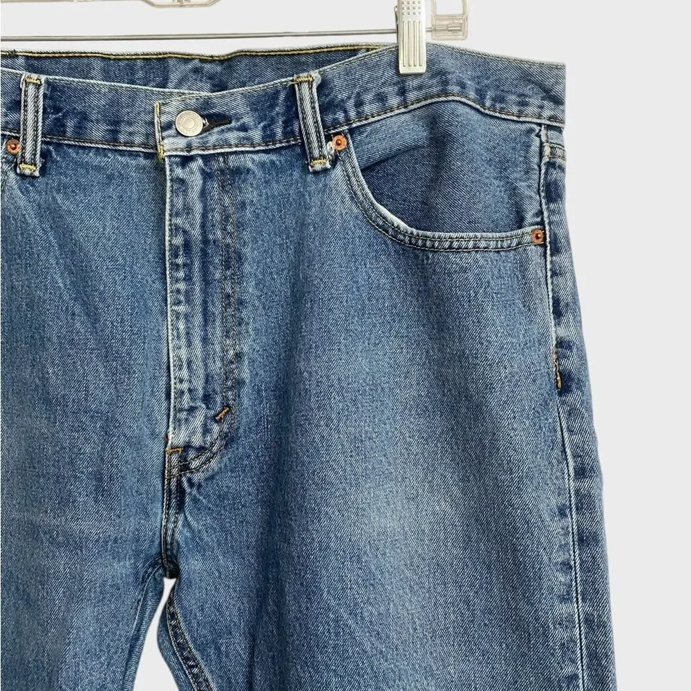 Levi's Men's 505 Regular Fit Non-Stretch Jeans Size 40x30 Medium Wash Streetwear